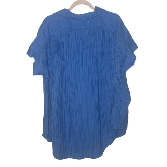 FP We The Free Heat Waves Top Linen Blend Gauze Oversized NWOT - Picture 3 of 13